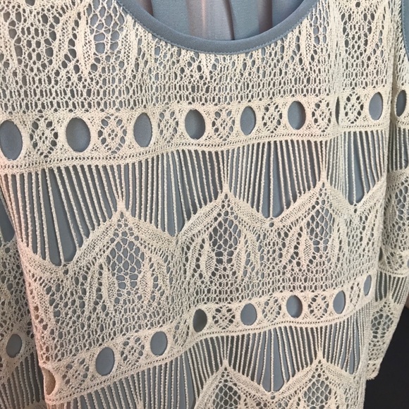 💕x3HP💕Chloe K crochet blue tank - Picture 5 of 10